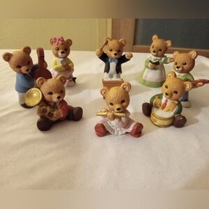 HOMCO vintage Porcelain Teddy Bear Orchestra Band collection